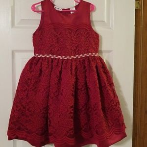 Red formal dress girls